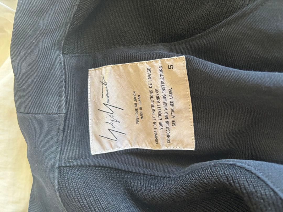 ヨージヤマモトブラックラップテーラードジャケット