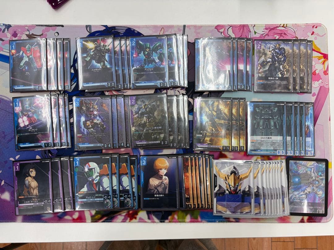 ガンダムカードゲーム　青紫バルバトスデッキ