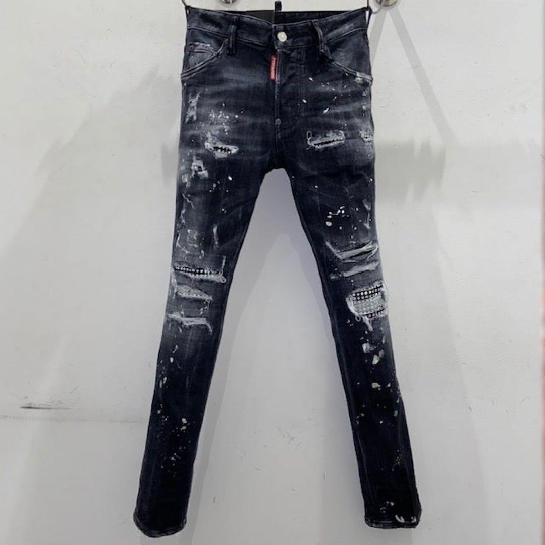 ディースクエアードDSQUARED2 44ブラックデニム