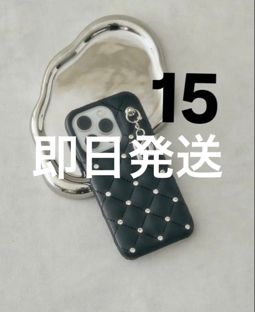 ダーリッチ Darich キルティングビジューDDチャームiPhoneケース15