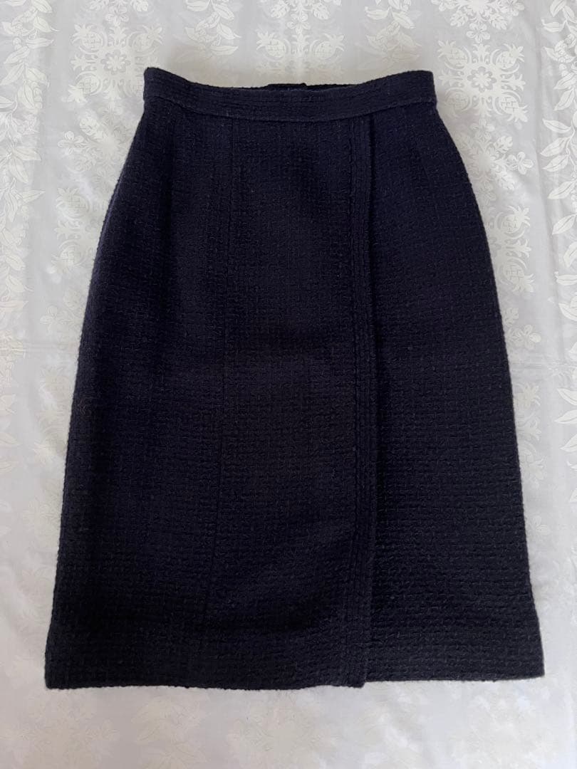 CHANEL シャネル ネイビー ツイード スーツ 美品