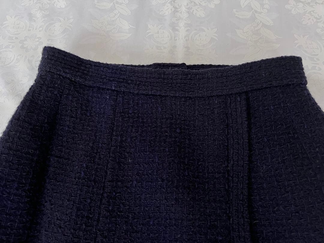 CHANEL シャネル ネイビー ツイード スーツ 美品