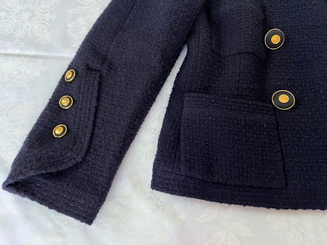 CHANEL シャネル ネイビー ツイード スーツ 美品