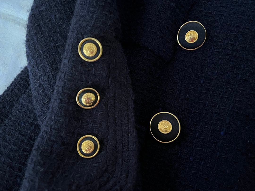 CHANEL シャネル ネイビー ツイード スーツ 美品