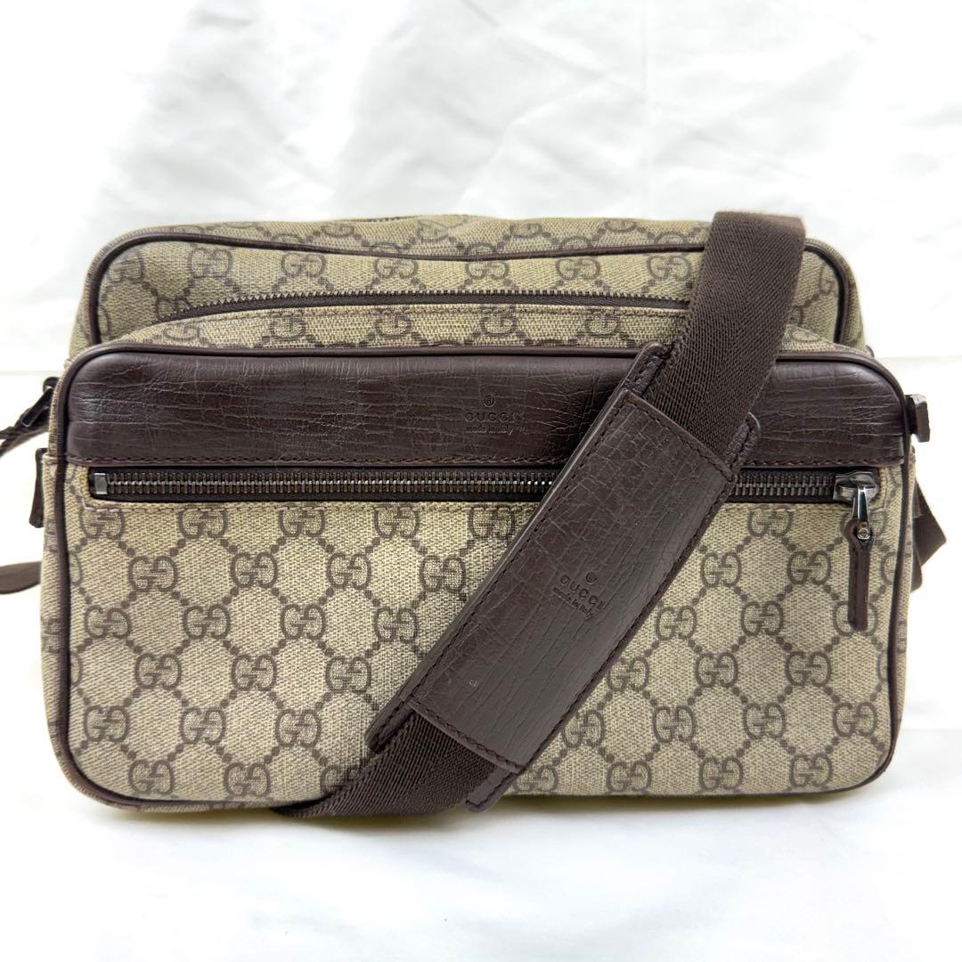 【美品】GUCCI グッチ GGスプリーム ショルダーバッグ PVCレザー