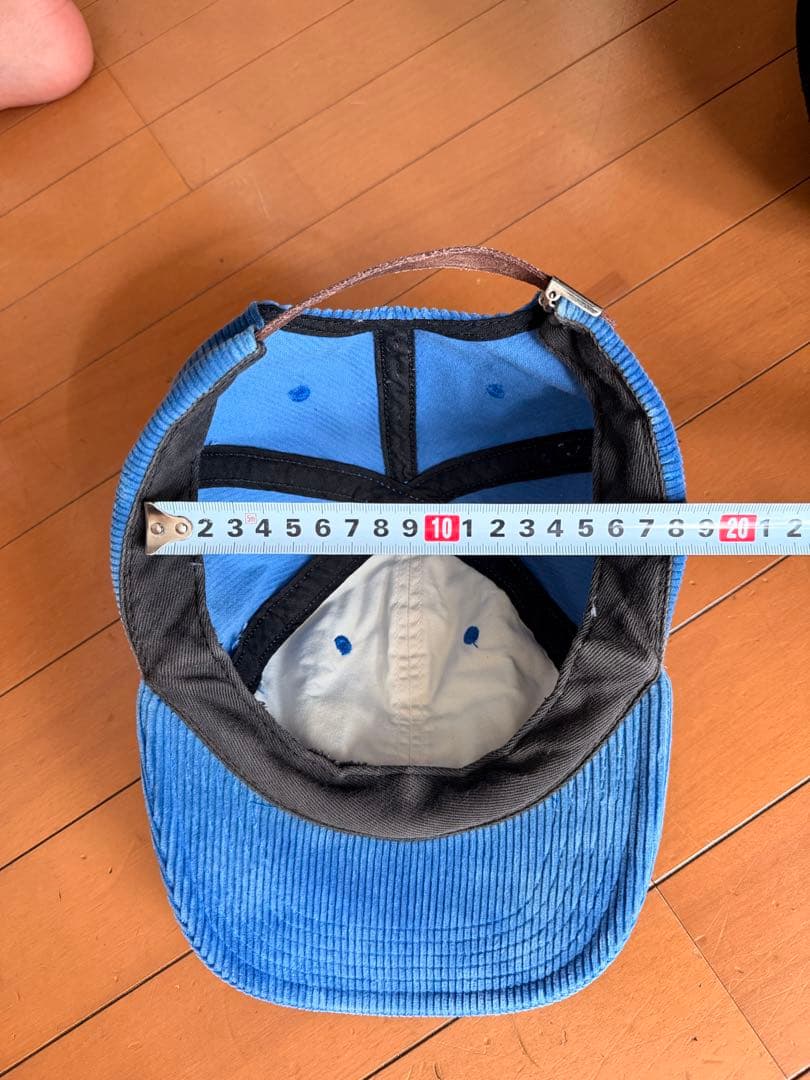 supreme コーデュロイキャップ 青