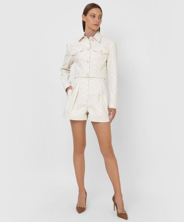 FENDI 21SS カーリグラフィー ハイウエスト デニム ショートパンツ