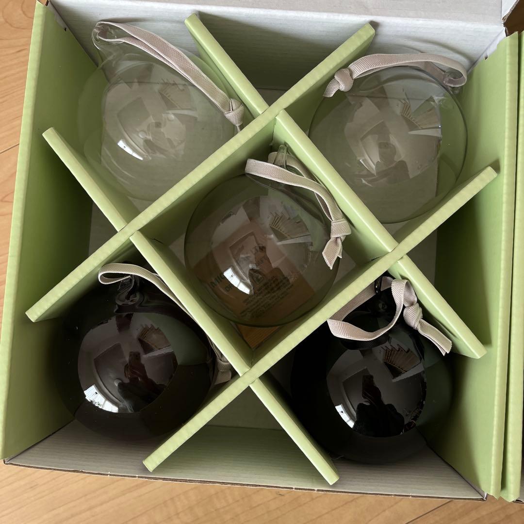 ITTALA イッタラ　ガラスオーナメント グレー 5個2箱セット