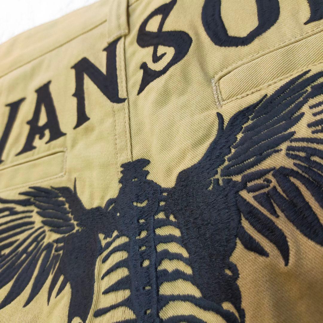 未使用品　VANSON　W34　フライング ×ヒューマンボーン刺繍 　チノパン