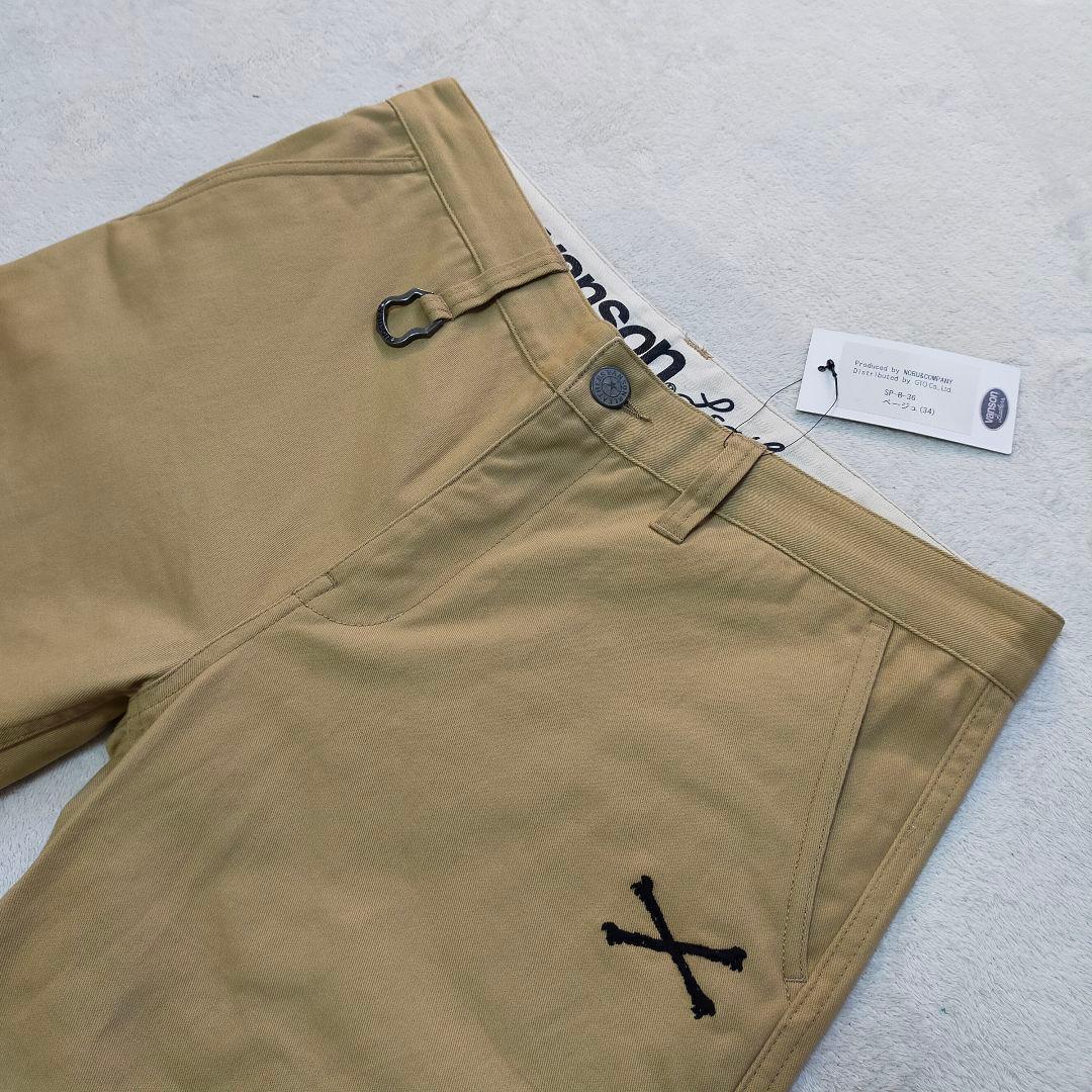 未使用品　VANSON　W34　フライング ×ヒューマンボーン刺繍 　チノパン