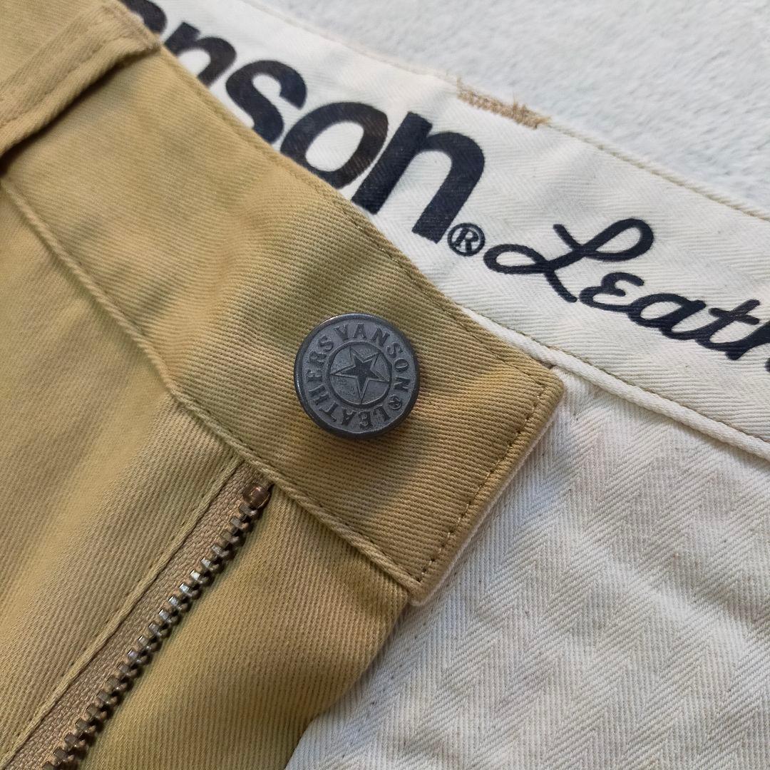 未使用品　VANSON　W34　フライング ×ヒューマンボーン刺繍 　チノパン