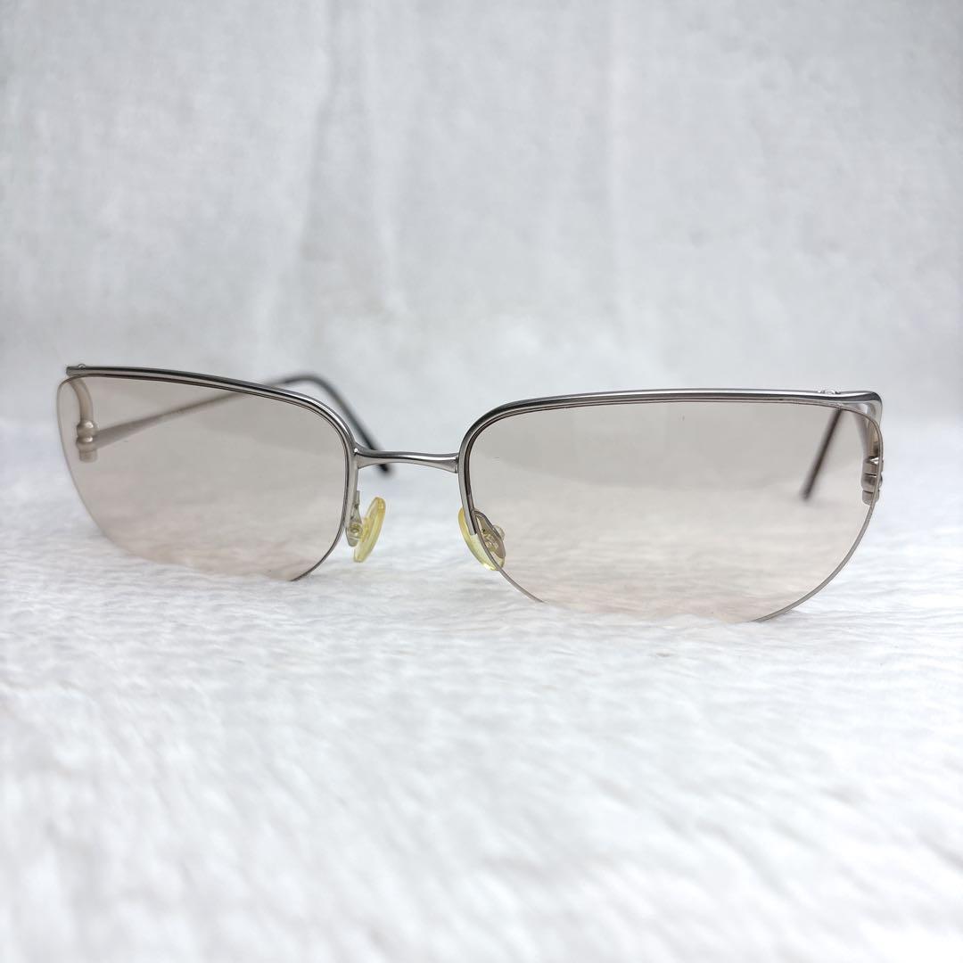 希少 PRADA プラダ メタルサングラス ローズゴールド イエロー 廃盤モデル
