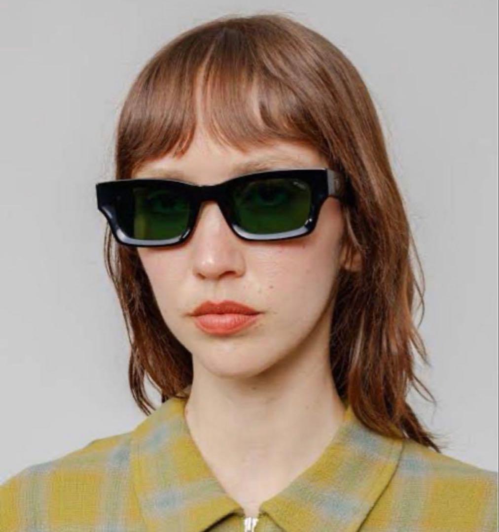 STUSSY VINCENT サングラス ブラック/グリーンレンズ