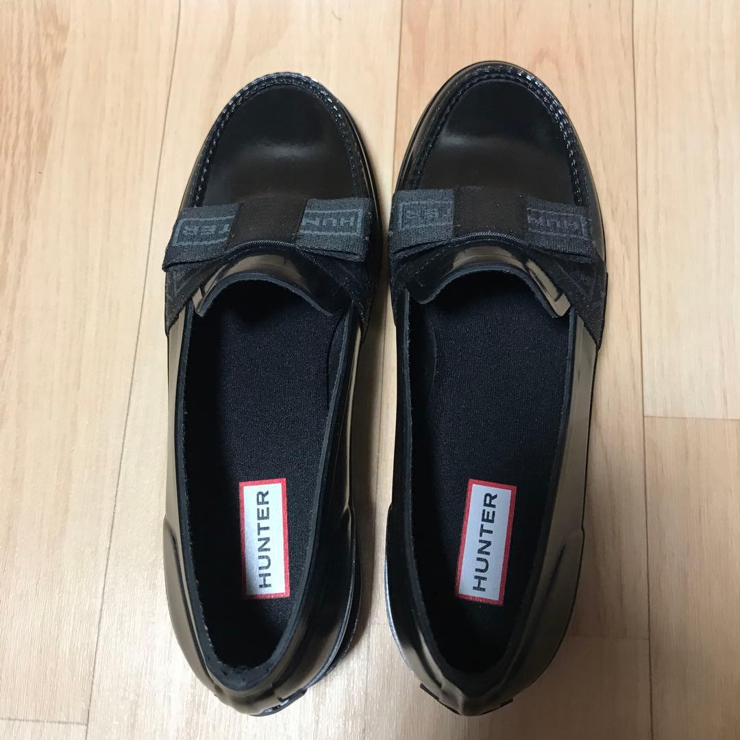 ハンター グロス ペニー ローファー ブラック 25.0 cm