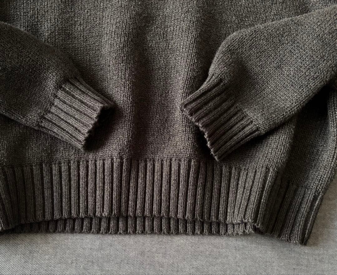 y*様 【美品】　ラルフローレン　コットンニット　グレー　チャコール　90s 後