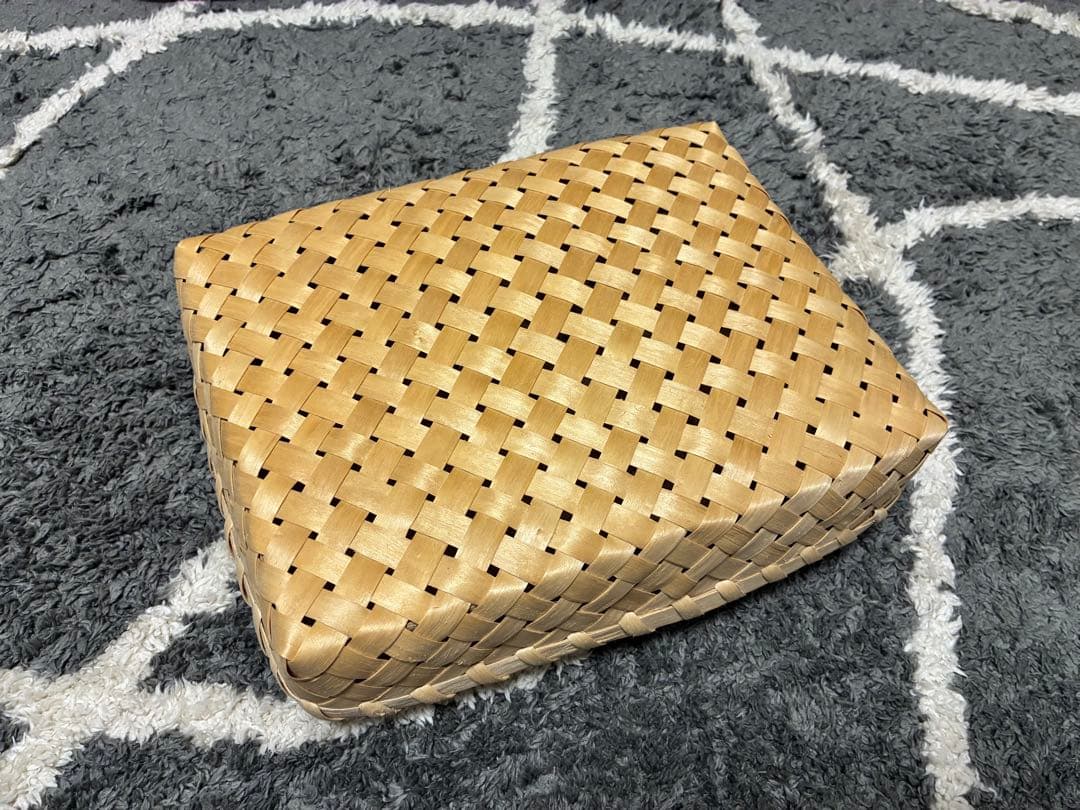 【秋田県角館イタヤ細工】イタヤB5文庫　小物入れ　四つ目蓋付き