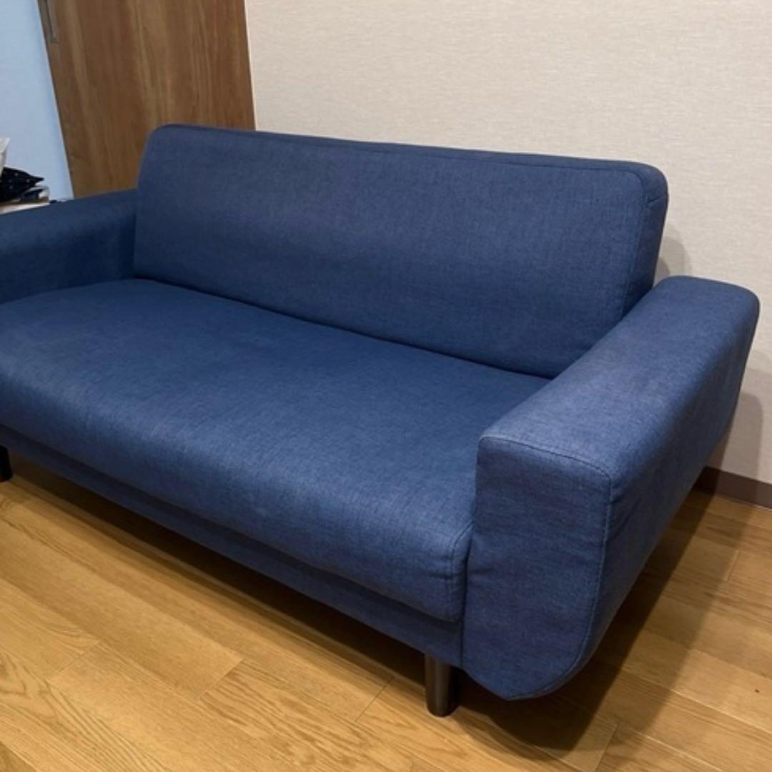 LOWYA 2人掛けソファ ネイビー
