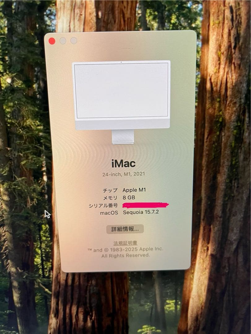 【最終値下げ】iMac 24 2021 本体と電源ケーブル