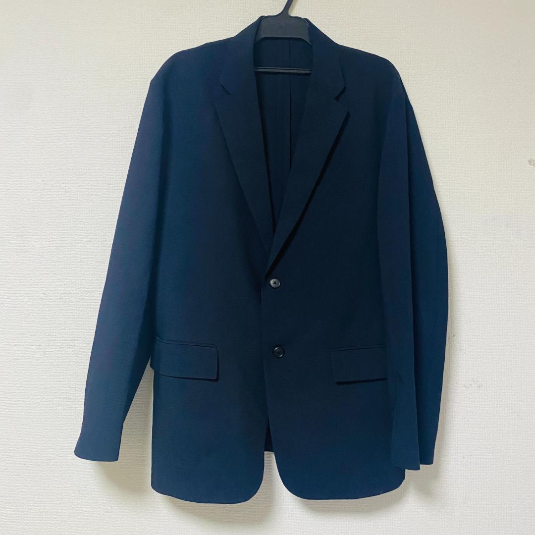 美品 ユニクロ 感動スーツ セットアップ ダークグレー XXL 洗える