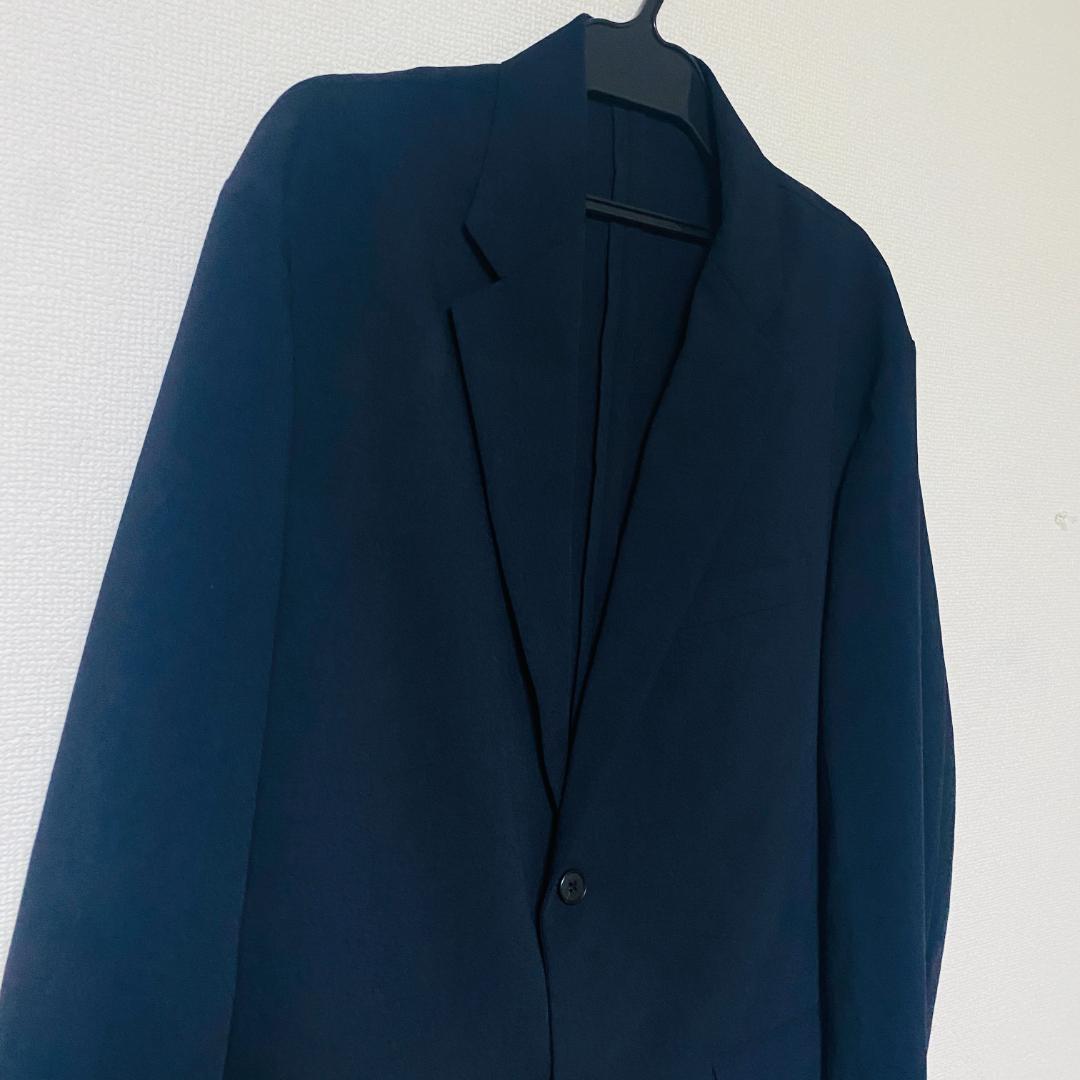 美品 ユニクロ 感動スーツ セットアップ ダークグレー XXL 洗える