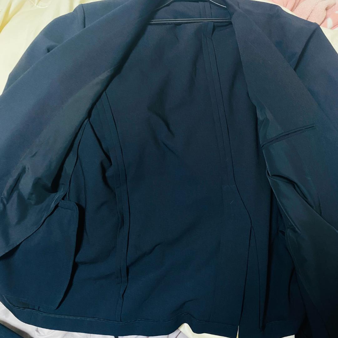 美品 ユニクロ 感動スーツ セットアップ ダークグレー XXL 洗える