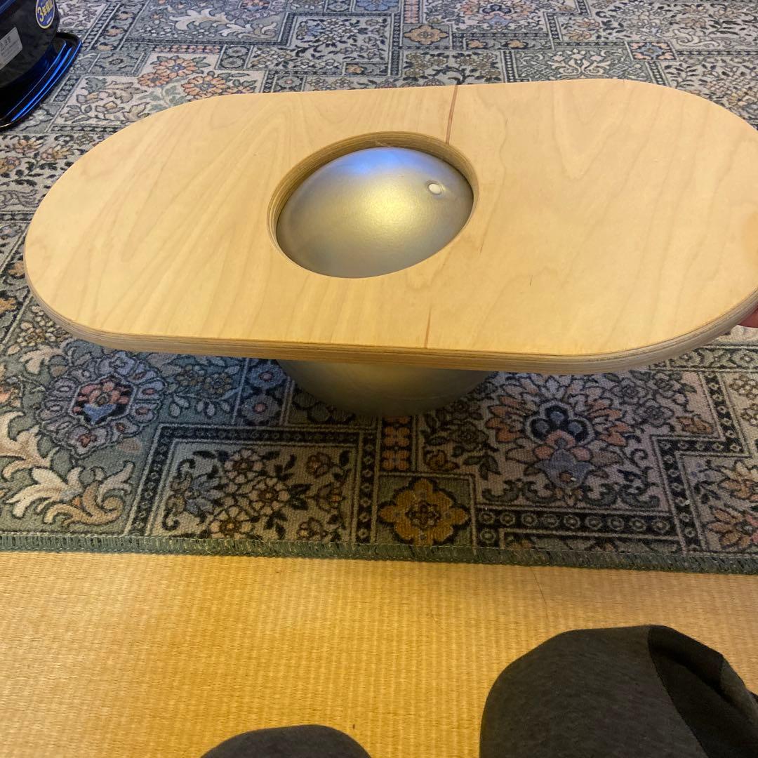 バランスボード シルバー 木製 約30cm