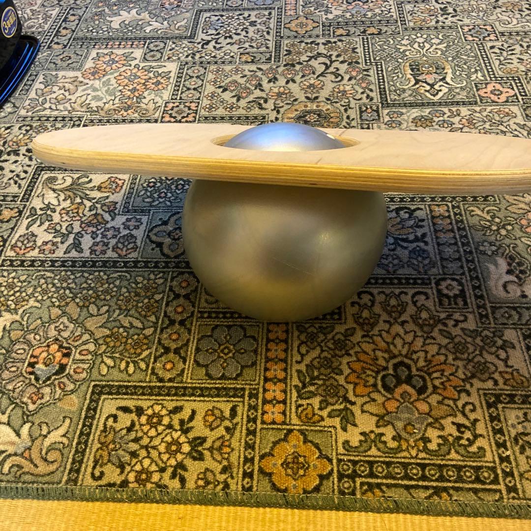 バランスボード シルバー 木製 約30cm