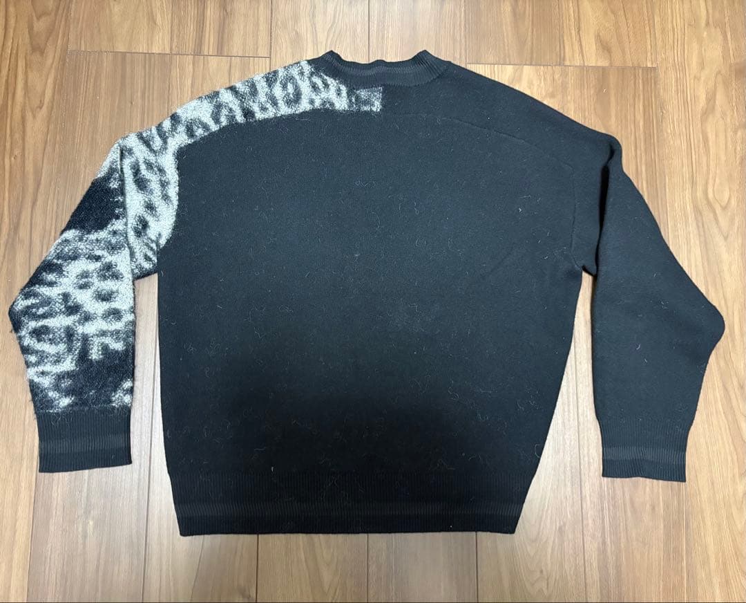 Y-3 U LEOPARD KNIT CREW SWEATER サイズL