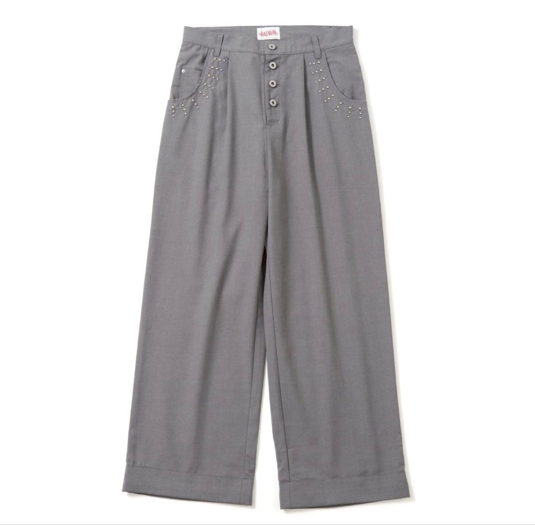 (最終値下げ)badwayグレー ワイドスラックス