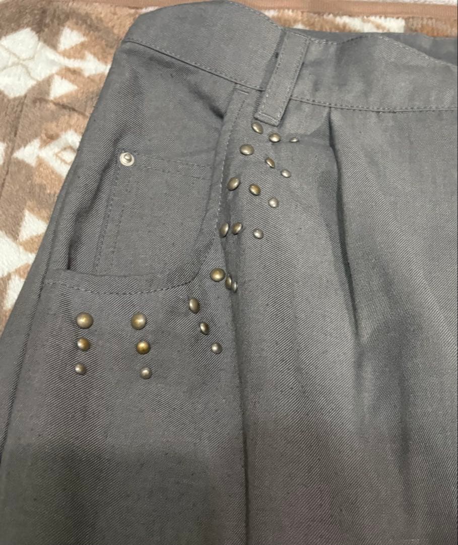 (最終値下げ)badwayグレー ワイドスラックス