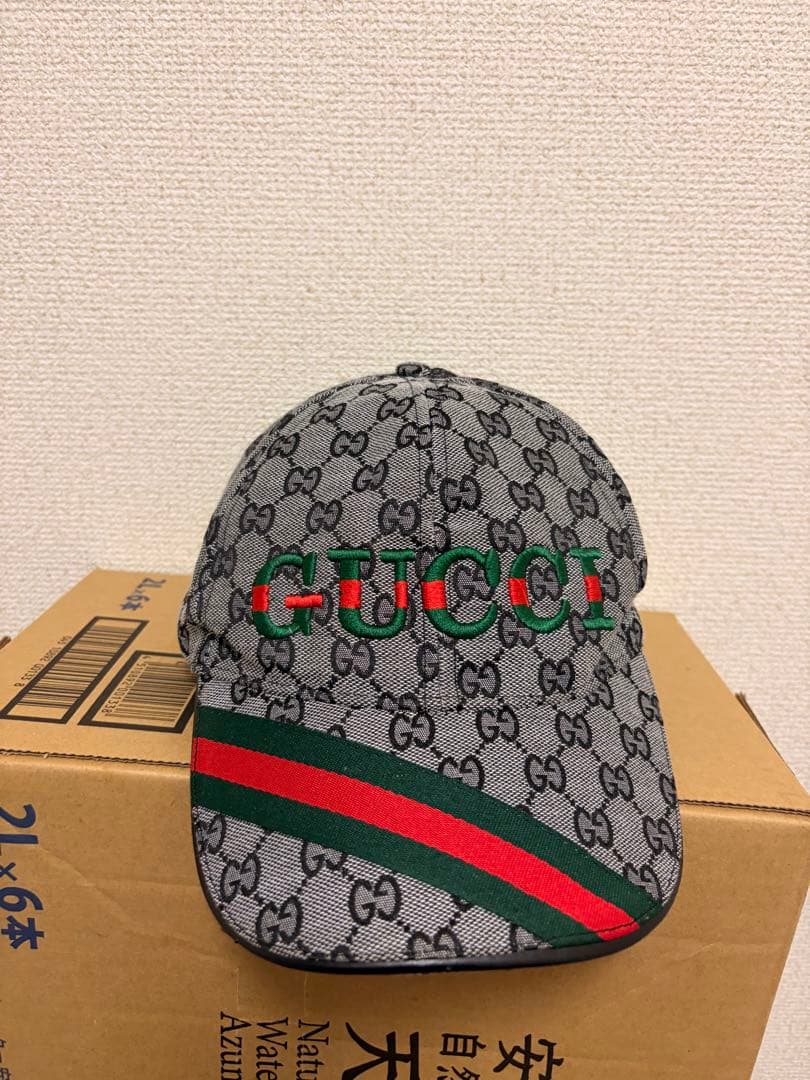GUCCI グッチ GGキャンバス キャップ シェリーライン ロゴ刺繍