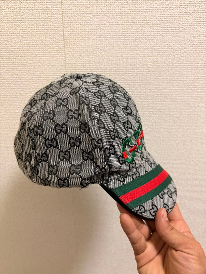 GUCCI グッチ GGキャンバス キャップ シェリーライン ロゴ刺繍