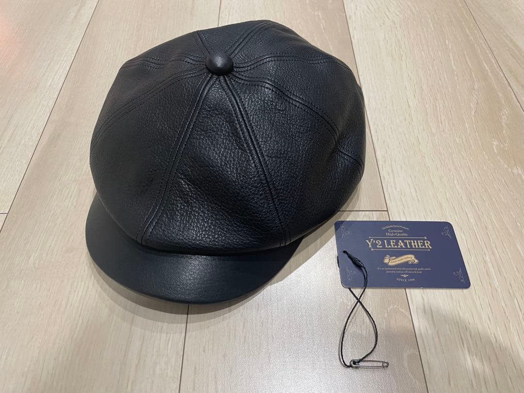 【極美品】ワイツーレザー キャスケット ステアオイル 牛革 ブラック Mサイズ