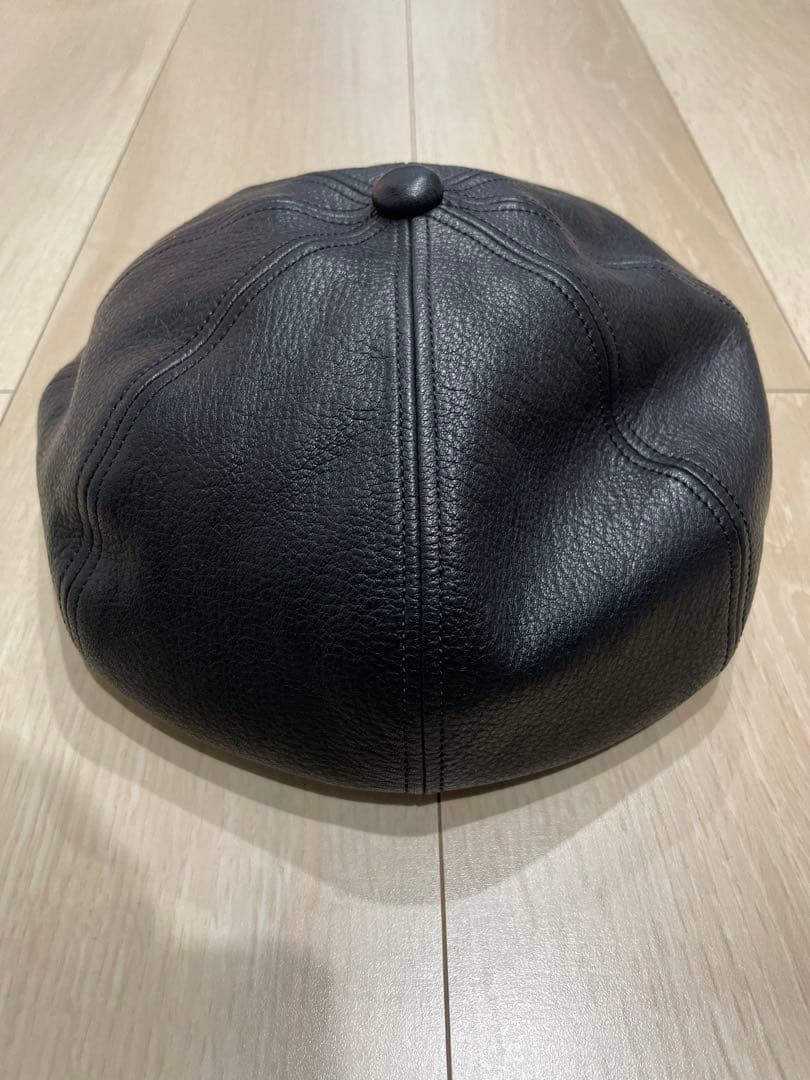 【極美品】ワイツーレザー キャスケット ステアオイル 牛革 ブラック Mサイズ