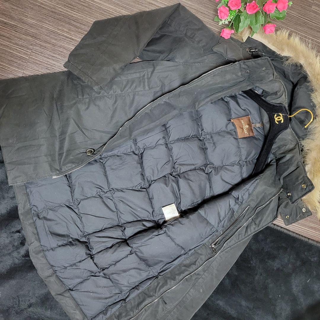 モンクレール　モッズコート　ロング　ダウン　ジャケット　ファー付き　ブルゾン