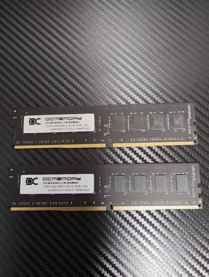 OCMEMORY DDR4-3200 16GB(8GB x 2)　メモリー
