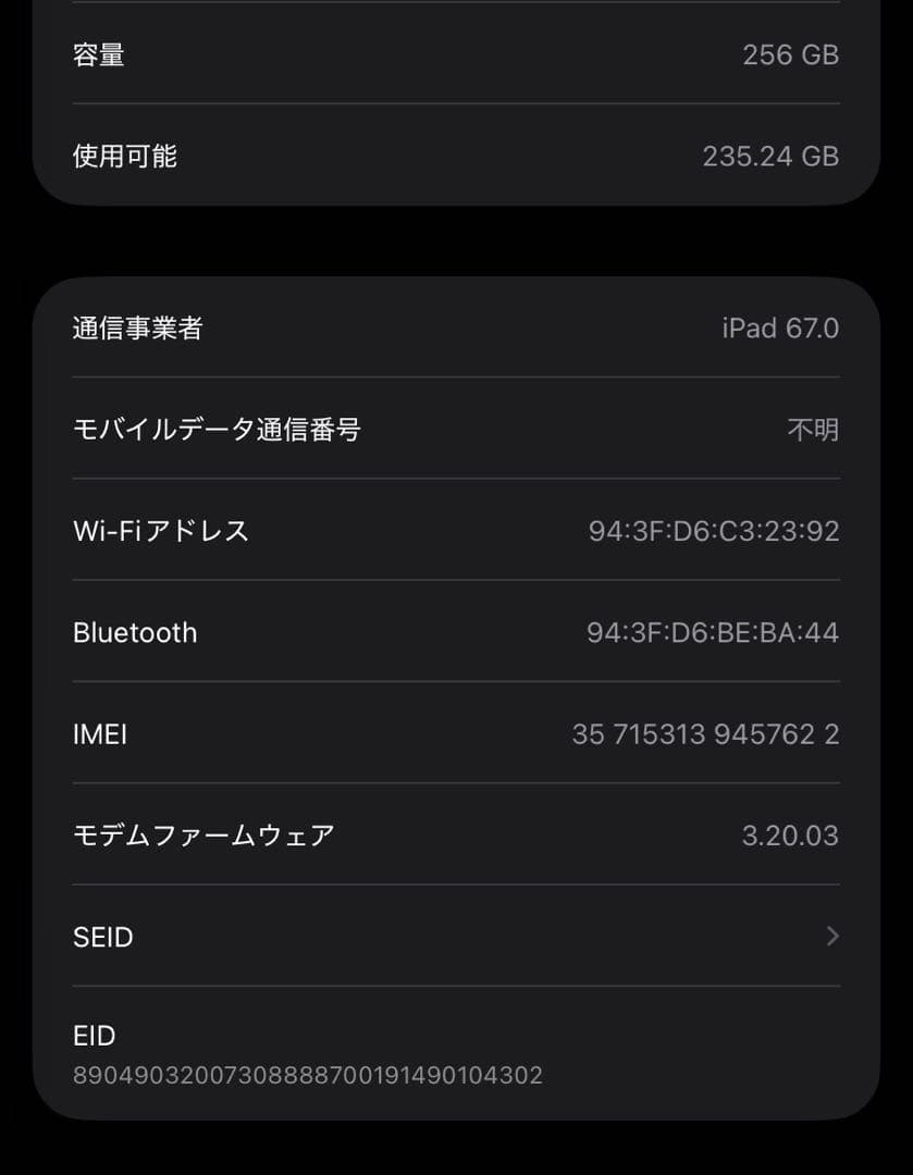 iPad mini 第7世代 256GB Wi-Fi + Cellular