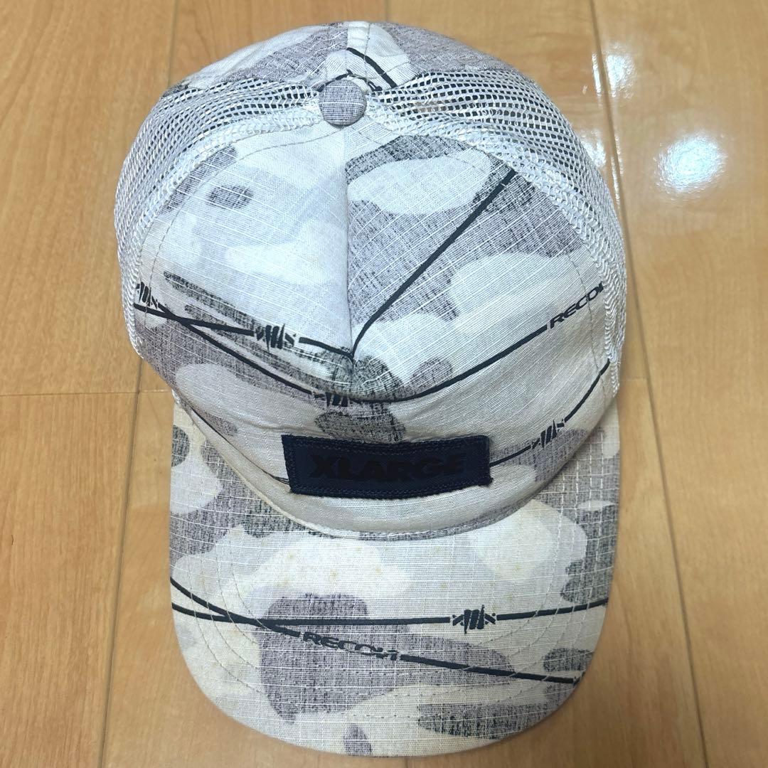 X-LARGE× RECON （W name ）迷彩　グレー　キャップ メッシュ