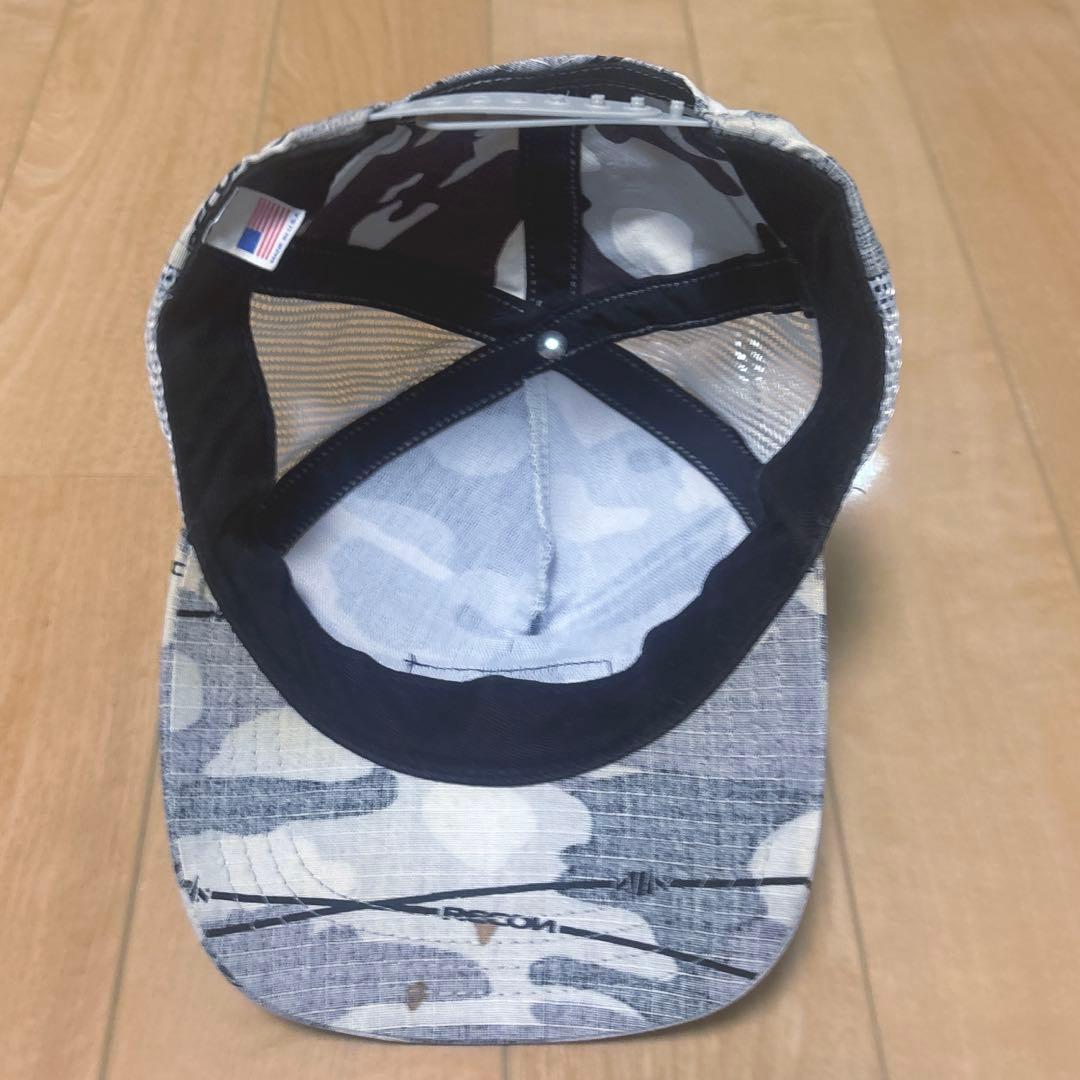 X-LARGE× RECON （W name ）迷彩　グレー　キャップ メッシュ