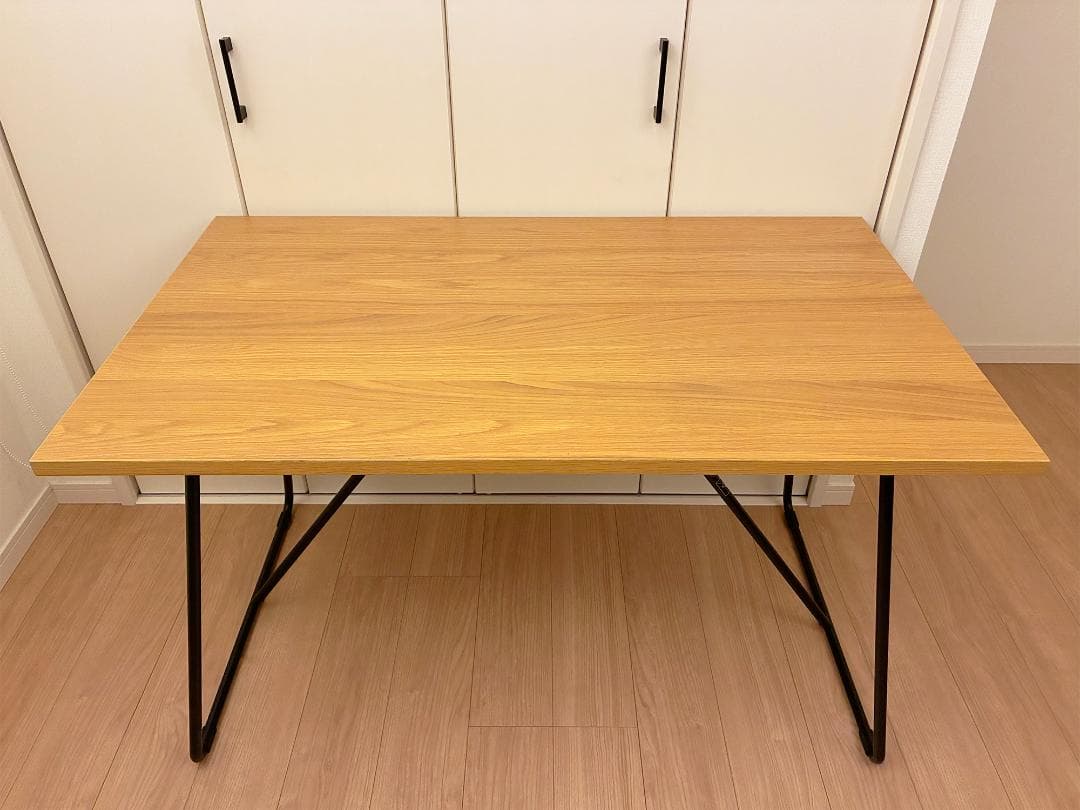 無印良品 木製 折りたたみテーブル オーク材 突板 デスク 幅120cm
