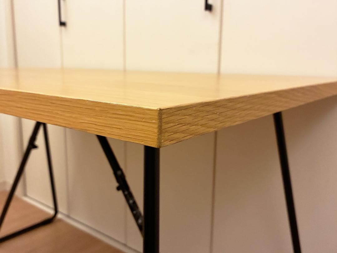 無印良品 木製 折りたたみテーブル オーク材 突板 デスク 幅120cm