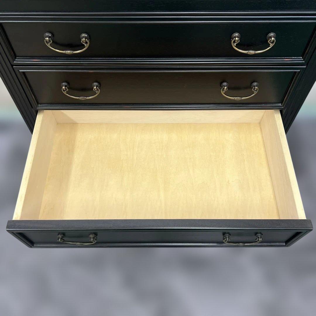 東海家具　TOKAIKAGU チェスト　ノワール70-4 アンバーブラック