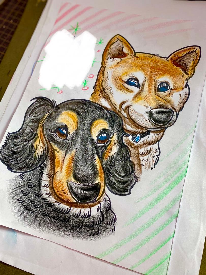 世界で1枚のオーダーメイド似顔絵☆ハイクオリティver☆誕生日★記念日