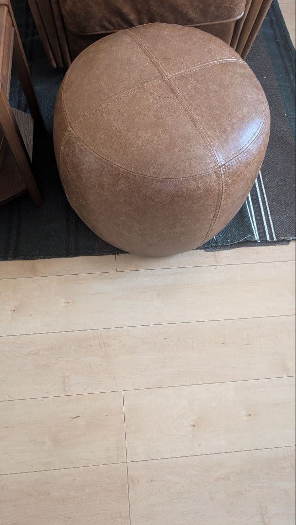OAKS LEATHER STOOL_crack オークスレザースツール