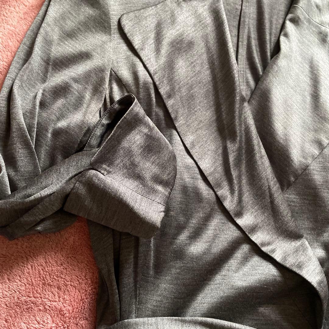 BURBERRY BLACK LABEL グレー ラップドレス 38