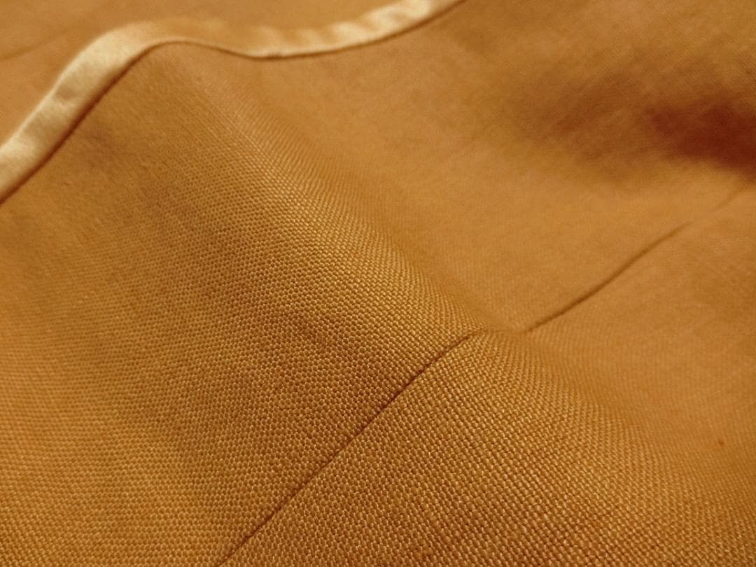 イタリア製　ヴァレンティノ　パイピング　リネン　スカート　セットアップ　４２