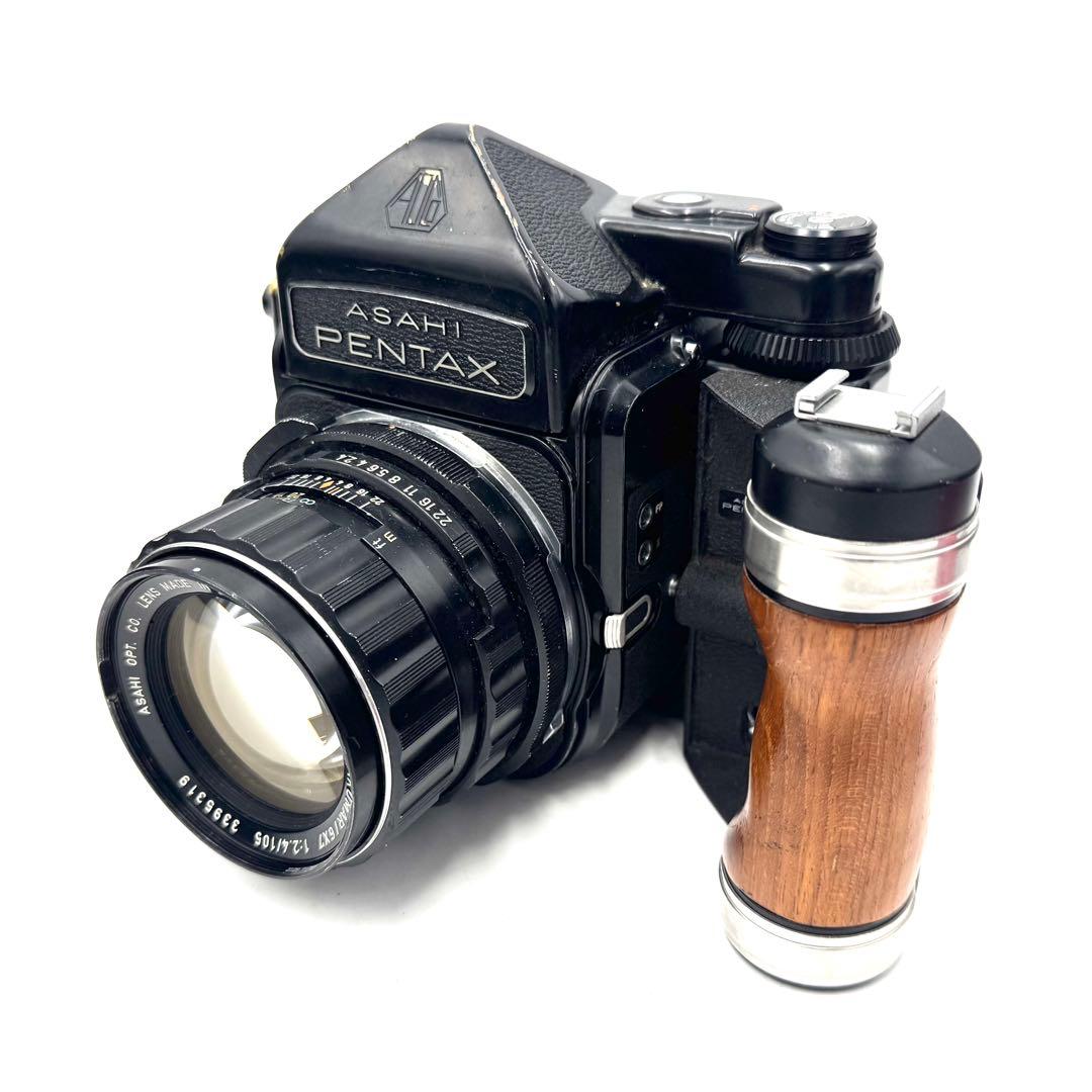 ❁完動品❁Pentax 6×7 TTL 105mm F2.4 グリップ付き