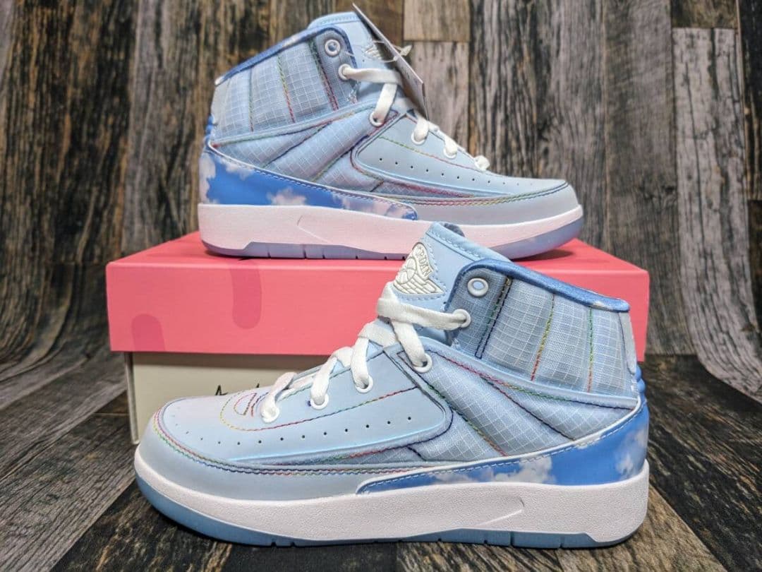 19cm ナイキ ジョーダン 2 レトロ PS Jバルヴィン 青/スカイブルー