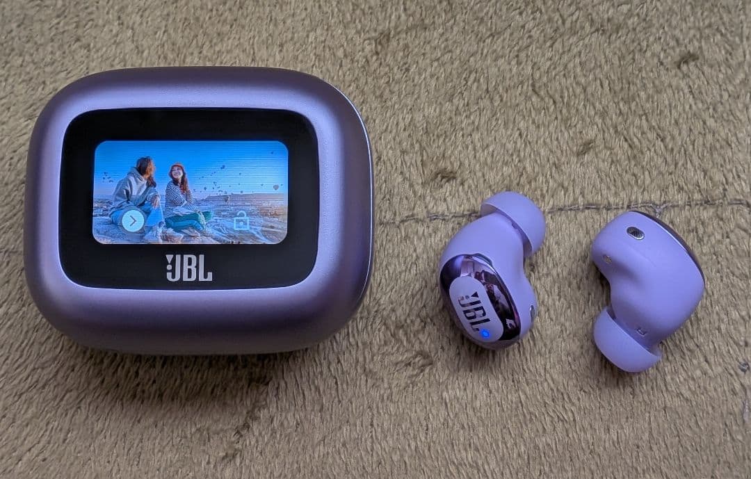 JBL LIVE BUDS 3 パープル 完全ワイヤレスイヤホン液晶ケース・美品