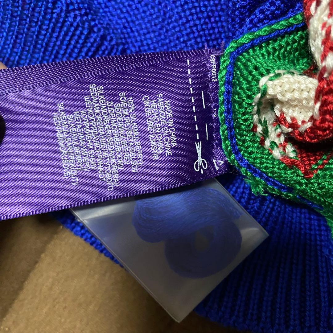 【美品】Ralph Lauren purple ビーチデザイン セーター